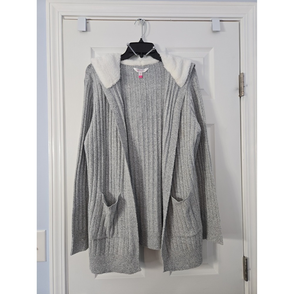 No Boundaries Womans Long Sleeve Hoodie Sweater Size XL (15/17) Sharpa Collar